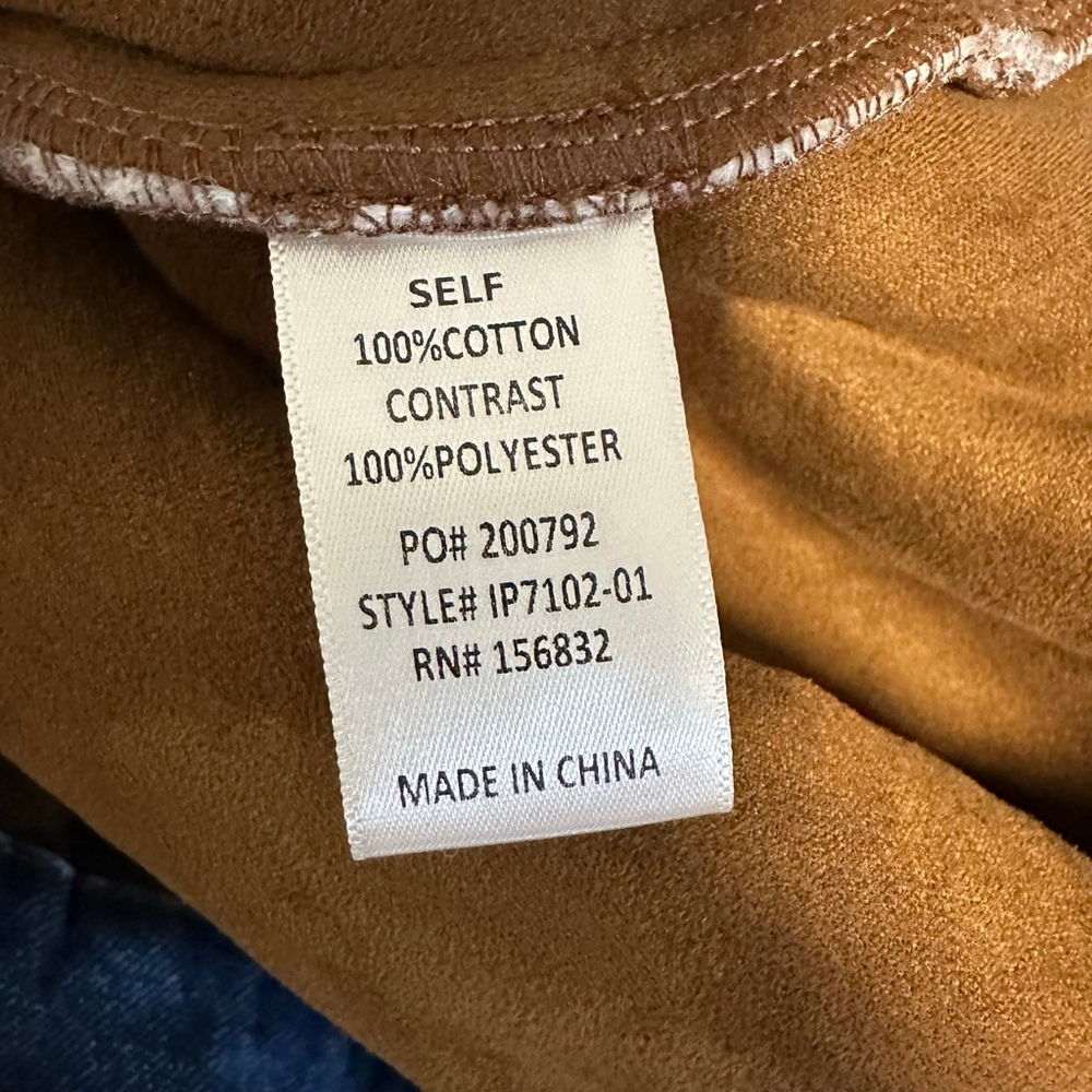 BiBi Women’s Blue Denim & Cream Sherpa Jean Jacket Size Small - Picture 16 of 16